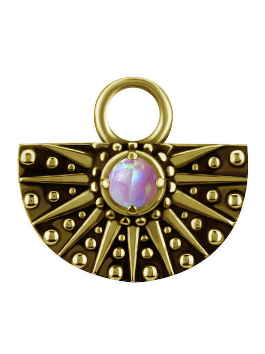 Crazy Needles Charm με Ροζ Επιχρύσωση Ροζ