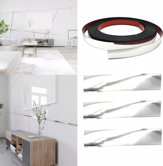 Dekorative Klebebänder Streifen 1.2cm Pvc 12mm Chrom Selbstklebend 10 Meter