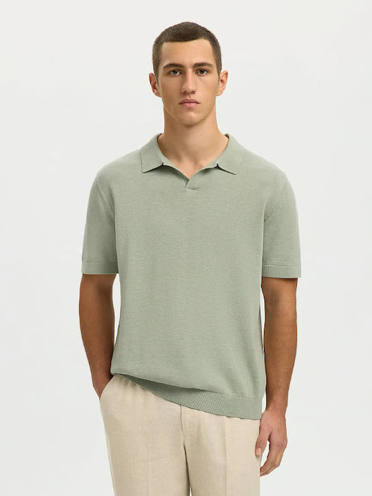 Selected Polo Μπλούζα Aqua Gray