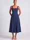 Summer Midi Dress for Wedding / Christening Blue