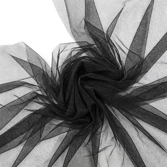 Tiul Decorative Soft Fine Material Black Wedding Marriage Decoration 1.5 X 10m