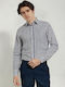 Long Sleeve Striped Blue Shirt