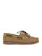 Leather Men's Boat Shoes in Brown Colour