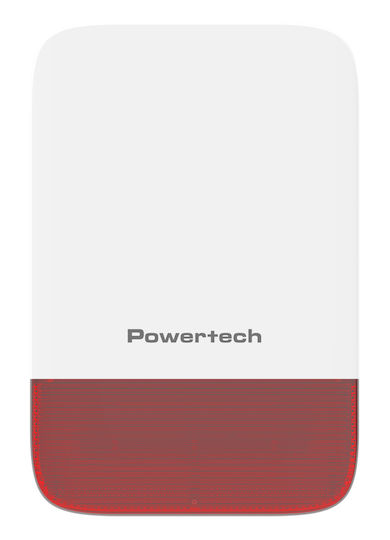 Powertech RF Alarm Siren Battery for Outdoor Use 120dB with Red Light 18x27cm