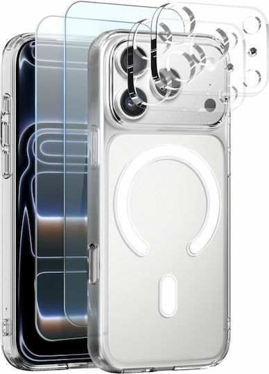Northjo Комплект За Защита 5 В 1 Твърд Калъф Защита На Екран Камера Прозрачен Apple Iphone 17 Pro Max