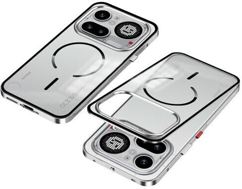 Frosted Metal Frame Magsafe Cover Case Nothing Phone 4a Pro Silver