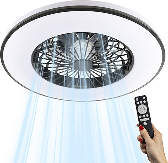 123led Deckenleuchte 48.5cm mit Leuchte Transparente / Schwarze