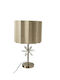 Zen Collection Metal Table Lamp for E27 Fitting with Beige Shade and Gold Base