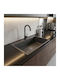 Sanitec Vision 8650b Drop-In Kitchen Sink Inox Satin Finish L86xW50cm Black