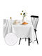 Now Art Stain Resistant Tablecloth White 140x280cm