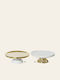 Beauty Home Porcelain Gold Cake Stand 22x11.5cm