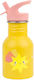 A Little Lovely Company Kids Water Bottle Stainless Steel with Straw Shooting 350ml