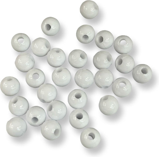 Acryl Perlen Weiß 6mm – Durchmesser 1.5mm – 150 Stück