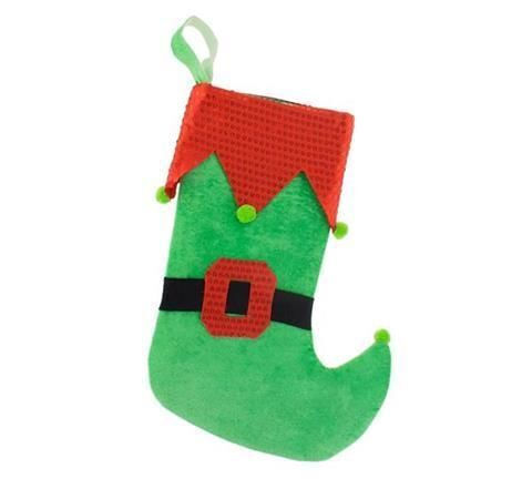 Weihnachtliche Dekorationssocke mit Elf Rote