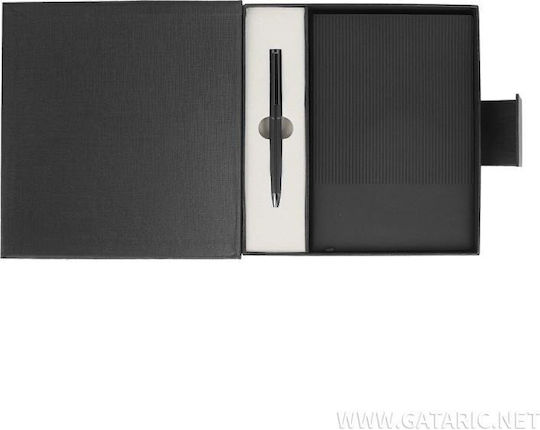 Gift Pen Set Matte Case Notebook Black Writing