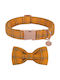 Adjustable Dog Collar Bow Tie In Checkered Pattern Size L