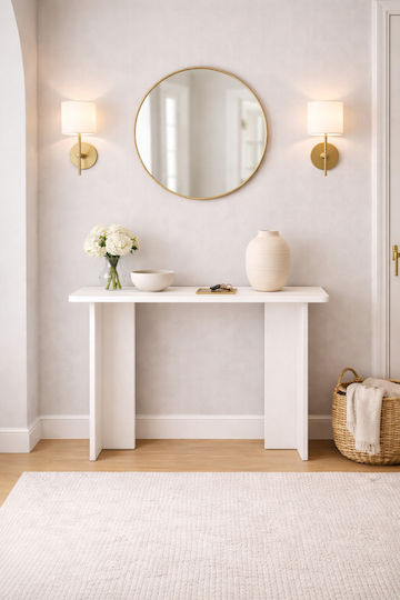Wooden Beige Console L90xW80xH80cm