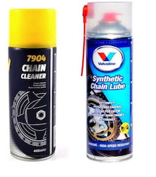 Set Lubrifiant pentru Lanț Mannol Cleaner 7904 + Valvoline Chain Lubricant
