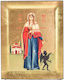 Saint Great Martyr Marina Silk Screen Wooden