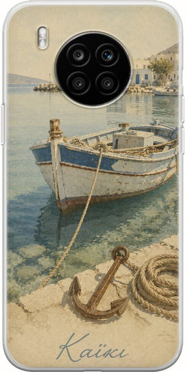 Husă Kalokairi Collection Barcă Huawei Nova 8i TPU Flexibil Silicon Transparent