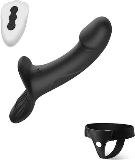Women’s Double Clitoral Strap-On Vibration Guilty Toys 24.5cm Black