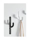 SteweHome Metal Wall Hanger 2 Hooks Black 10x18x18cm 2 Pieces