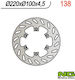Ng Rear Brake Disc Kawasaki Kx 125 '89-'02 Kx 250 Kdx Klx