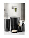 SteweHome Bathroom Accessory Set Plastic Black 5 Pieces