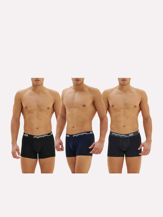 Apple Boxer Men's Boxers Black 3 Pack