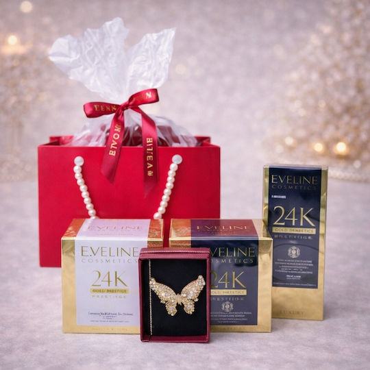 Set Cadou Tenderness Brosa Martisor Fluture Cremă De Zi Anti-îmbătrânire Cu Caviar De Melc 50 Ml Ser Facial Cu Caviar De Melc Eveline Prestige În Husă Elegantă Stil Geantă Roșu Aurie Set Cadou Tenderness Brosa Martisor Fluture Cremă De Zi Anti-îmbătrânire Cu Caviar De Melc 50 Ml Ser Facial Cu Caviar De Melc Eveline Prestige În Husă Elegantă Stil Geantă Roșu Aurie