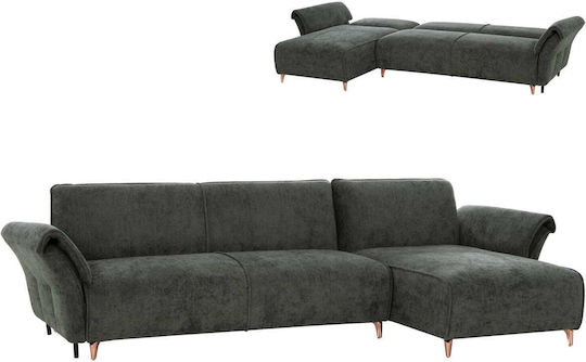 Corner Sofa Bed Green 300x145x80cm