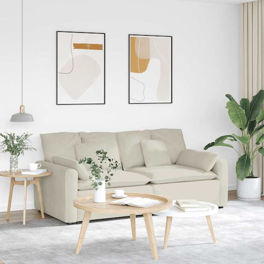 Doppelsitzer Samt Sofa Beige 224x105x64cm