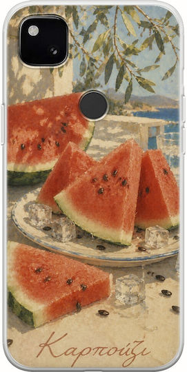 Kalokairi Collection Watermelon Case Google Pixel 4a 4g Flexible TPU Transparent Silicone