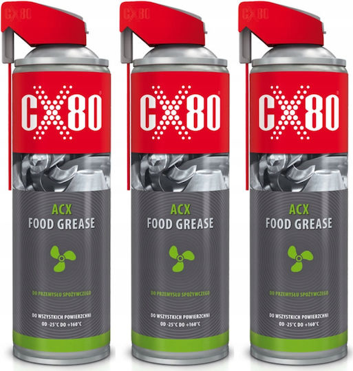 CX80 Ep 2 NSF H1 Lebensmittelgeeignetes Schmierfett Maschinen Calcium Spray 500ml X 3 Stück