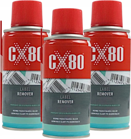 Cx80 Label Remover Spray Liquid Removing Stickers Glue Remover 150ml X 3