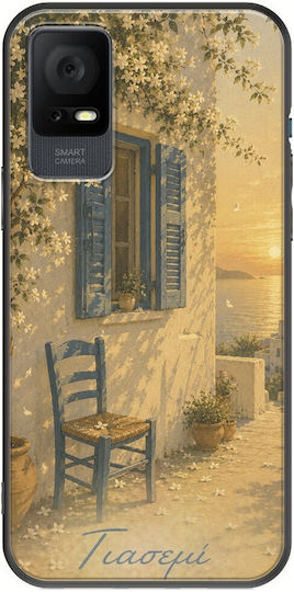 Handyhülle Kalokairi Collection Γιασεμί Tcl 408 Schwarz Tpu Schwarz Silikon