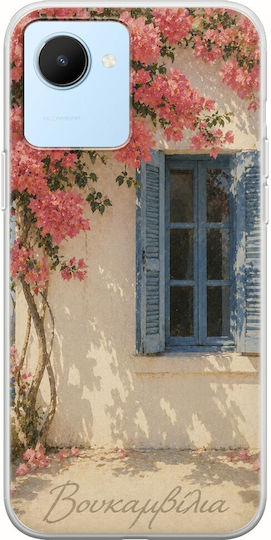 Kalokairi Collection Bougainvillea Case Realme Narzo 50i Prime Flexible TPU Transparent Silicone