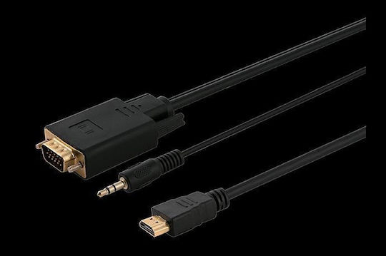 Savio Cable HDMI male - HDMI male 1.8m Μαύρο
