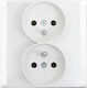 Duwi Double Power Socket White