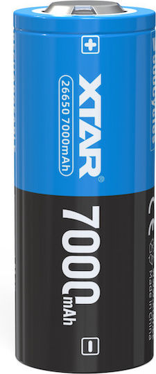 XTAR Επαναφορτιζόμενη Μπαταρία 26650 Li-ion 7000mAh 3.6V
