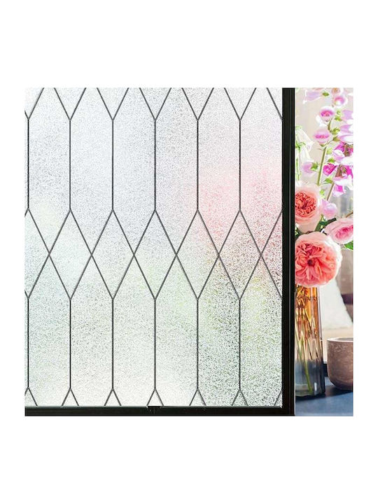 Opaker Selbstklebender Fenstervorhang 44,5x300cm Marokkanische Linien