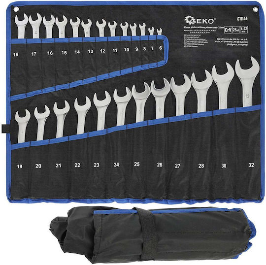 Set Chei Poligonale Germane Crv 6-32mm 25 Bucăți Geko