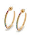 Kurt Geiger Earrings Hoops Gold Plated with Stones