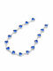 Charmy Necklace With Heart Design Made Of Blue Steel