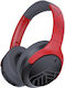 PowerLocus Ασύρματα Bluetooth Over Ear Ακουστικά Κόκκινα