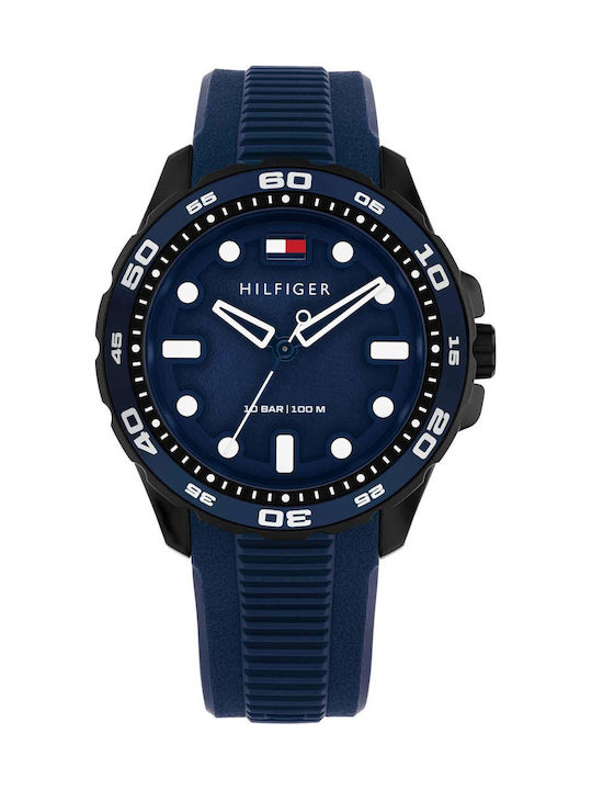 Tommy Hilfiger Regatta Men's Battery Watch with Blue Rubber Strap