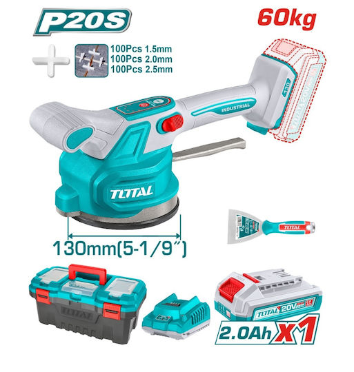 Безжична Вибрираща Вендуза За Плочки Total Industrial 20 V 1 X 2 Ah
