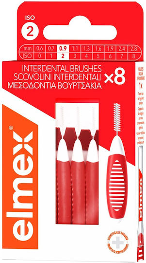 Elmex Μεσοδόντια Βουρτσάκια 0.5mm Κόκκινα 8τμχ