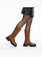 Damenstiefel mit Pelz Braune