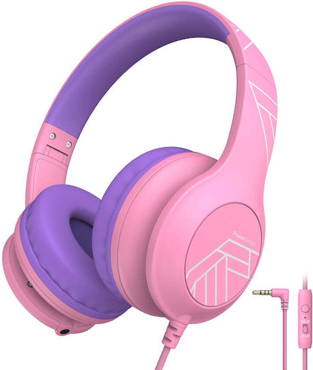 PowerLocus PLED Παιδικά On Ear Ακουστικά Ροζ
